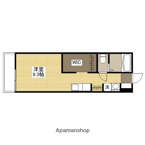 ベルハイム地御前(ワンルーム/1階)の間取り写真