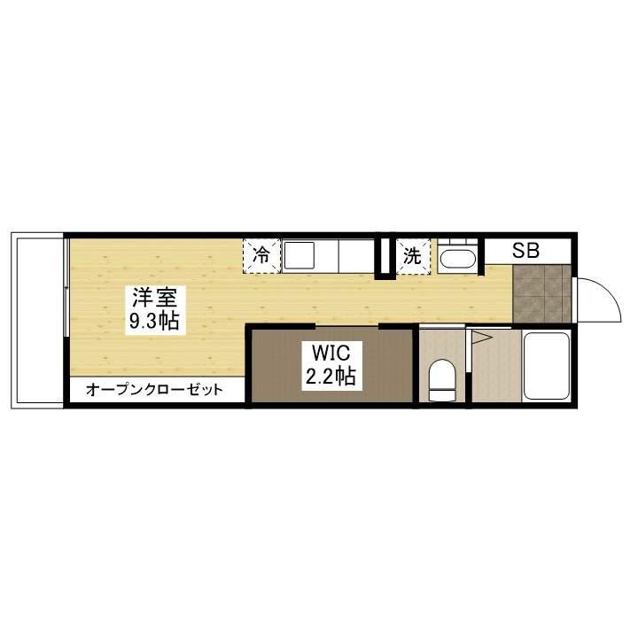 プリマヴェーラ口田南(ワンルーム/1階)の間取り写真