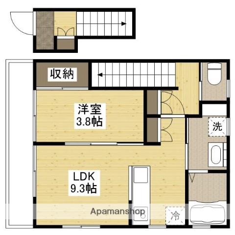 ルミエールメゾン(1LDK/2階)の間取り写真