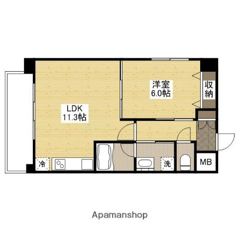 コリエンテ大宮(1LDK/1階)の間取り写真