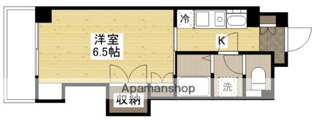 KSB 祇園(1K/2階)の間取り写真