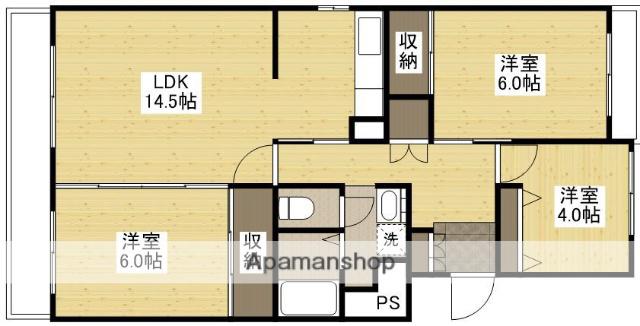 KSB 吉見園Ⅰ(3LDK/1階)の間取り写真
