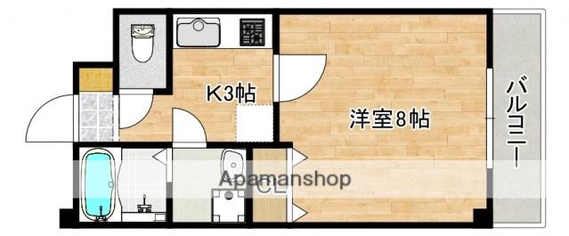 RIVER PARK SENDA(1K/5階)の間取り写真