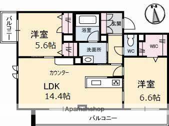 REFINAD(2LDK/3階)の間取り写真