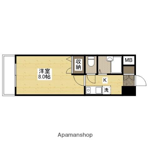 NAKASHIMA BLDG(1K/4階)の間取り写真