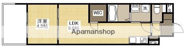 アーバイン比治山(1LDK/11階)の間取り写真