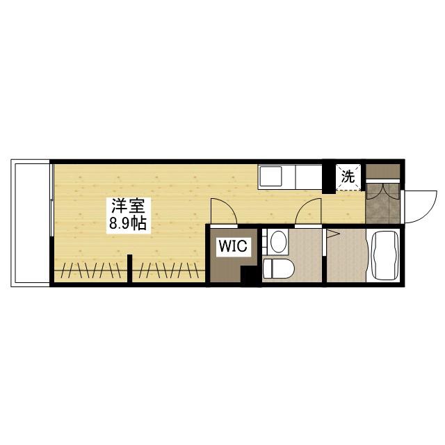 COLLINA伴東(ワンルーム/1階)の間取り写真