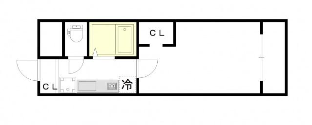 ハイツフォーシーズンズ(1K/7階)の間取り写真