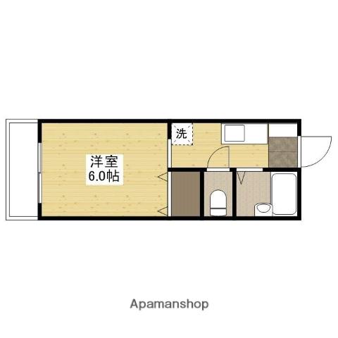 リブラン可部東(ワンルーム/2階)の間取り写真