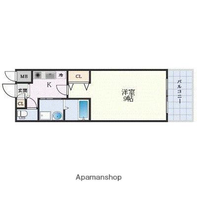 TOR1STBLD(1K/7階)の間取り写真