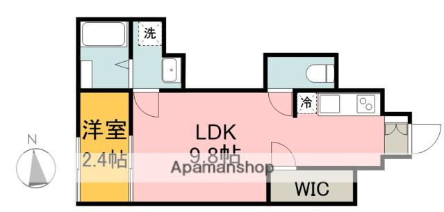 PABLO長束(1LDK/1階)の間取り写真
