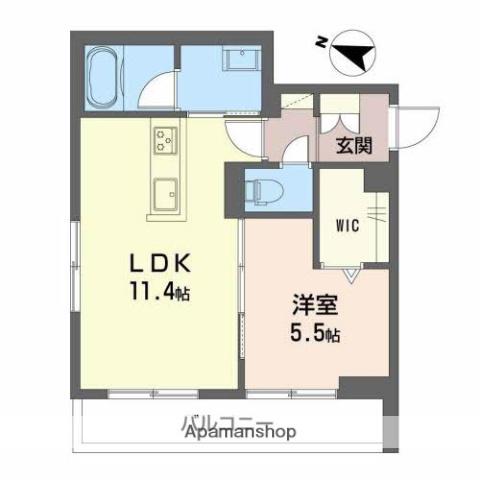 シャーメゾンアリビオ(1LDK/3階)の間取り写真