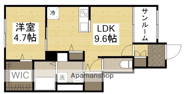 ヴェリテアムールⅡ(1LDK/1階)の間取り写真