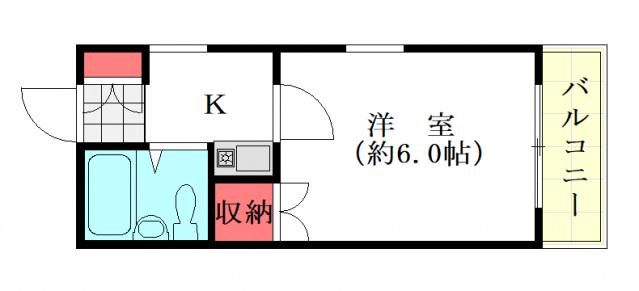 ワンスホームA棟(1K/1階)の間取り写真