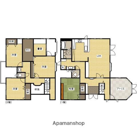 広島県安芸郡府中町 2階建 築22年(4SLDK)の間取り写真