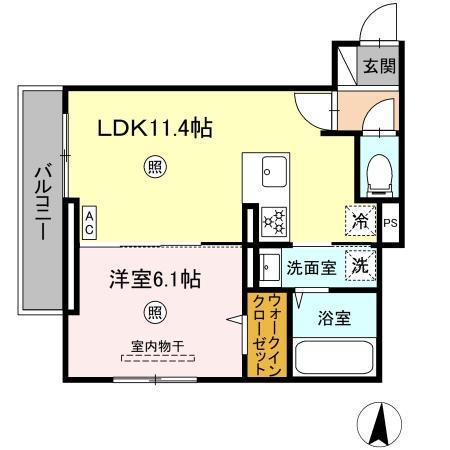 CAMPHORAI(1LDK/3階)の間取り写真