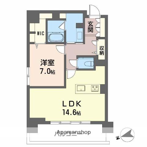 シャーメゾンステージ中央通(1LDK/10階)の間取り写真