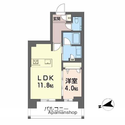 シャーメゾンステージ中央通(1LDK/13階)の間取り写真