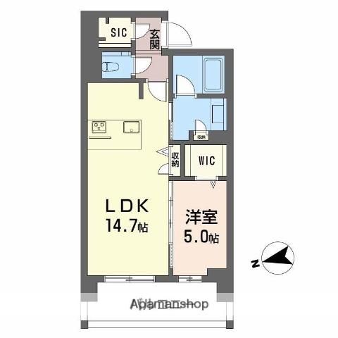 シャーメゾンステージ中央通(1LDK/11階)の間取り写真