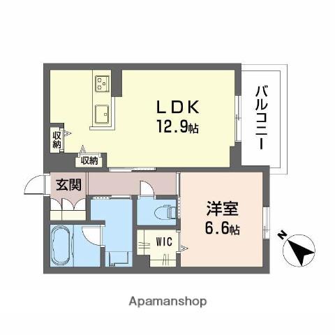 グリーンセント矢賀(1LDK/3階)の間取り写真