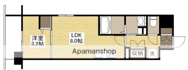 エスポワールⅠ(1LDK/9階)の間取り写真