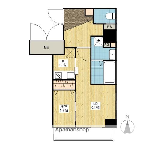 月光鎮守府(1LDK/7階)の間取り写真