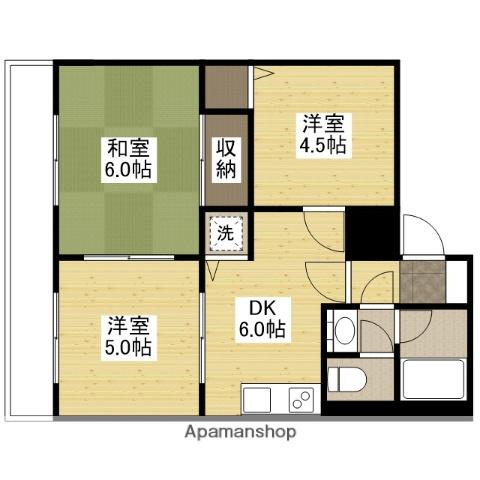 朝日プラザアムネット天満町(3DK/10階)の間取り写真