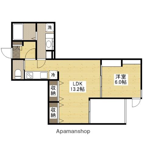 FLUGEL(1LDK/2階)の間取り写真