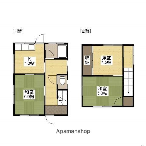 芸備線 矢賀駅 徒歩12分 2階建 築50年(3K)の間取り写真