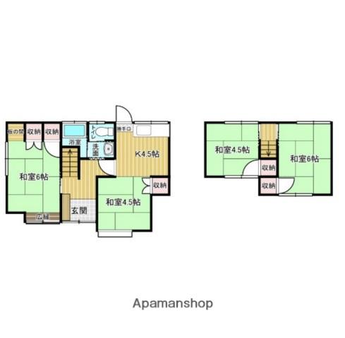 可部線 河戸帆待川駅 徒歩20分 2階建 築55年(4K)の間取り写真