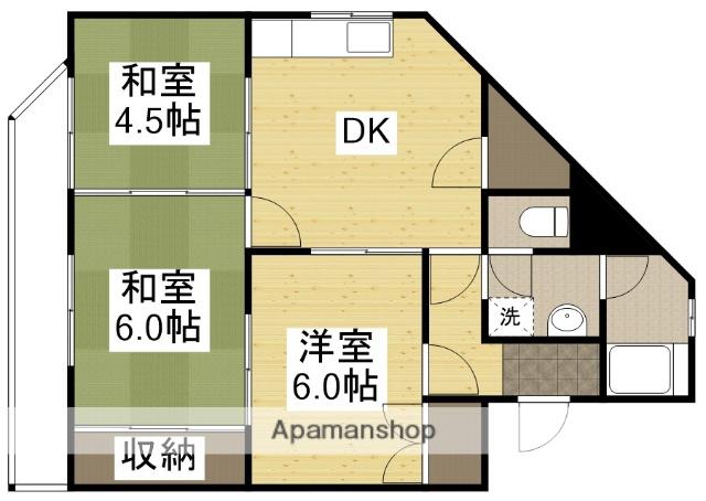 本通6丁目ビル(3DK/1階)の間取り写真