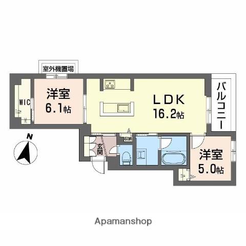 プライムフェルトⅡ(2LDK/3階)の間取り写真