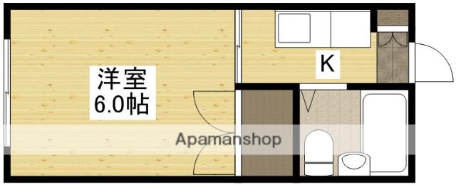 グリーンハウス翠(1K/2階)の間取り写真