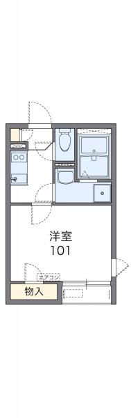 レオネクスト秋桜(1K/2階)の間取り写真