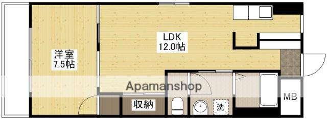 第3今田ビル(1LDK/3階)の間取り写真