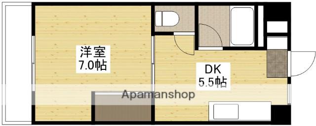 メゾン西村(1DK/2階)の間取り写真