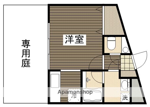 ハウスバーンフリート中山(1K/1階)の間取り写真