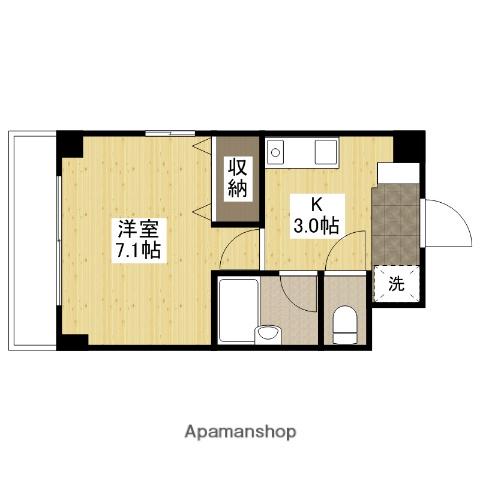 コンフォート天満川(1K/2階)の間取り写真