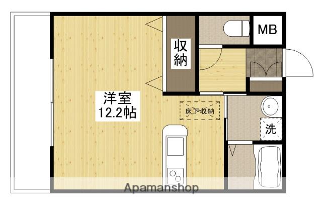 ソレイユ旭(ワンルーム/3階)の間取り写真