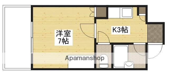 IKS2(1K/7階)の間取り写真