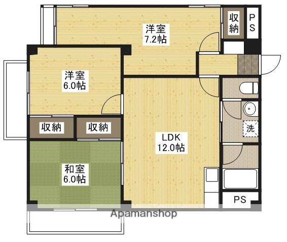 第2古江グリーンハイツ(3LDK/3階)の間取り写真