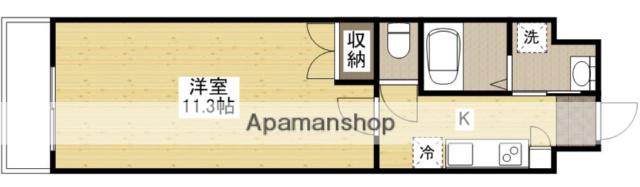 ヒルズ平和橋(1K/9階)の間取り写真