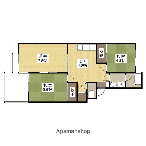 CASA 井口 A(3DK/2階)の間取り写真