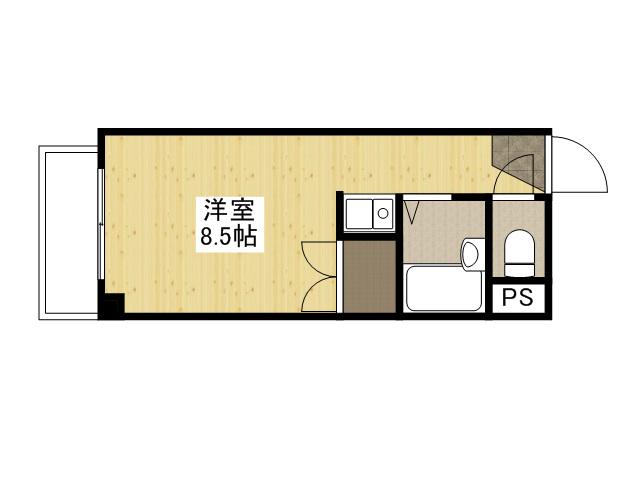 I・S MIYUKI(ワンルーム/3階)の間取り写真