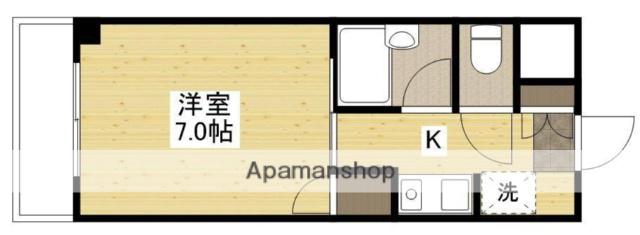 コンフォーレひかり(1K/2階)の間取り写真