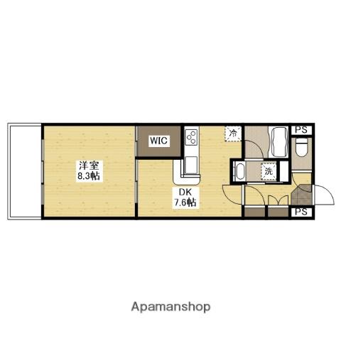 フラットリア春日(1DK/5階)の間取り写真