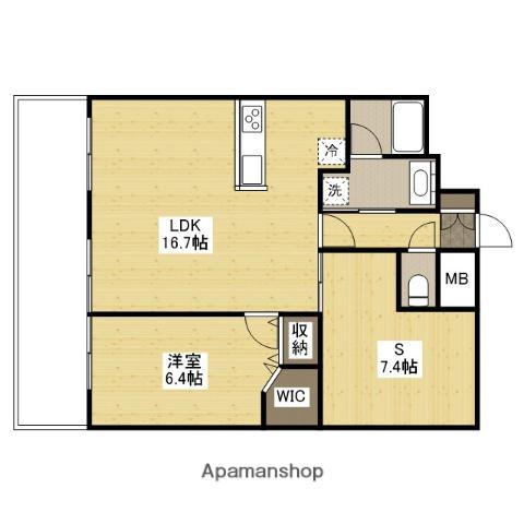 フラットリア春日(1SLDK/9階)の間取り写真