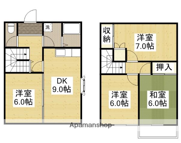 サンフェリカ本庄(4DK)の間取り写真