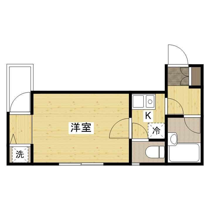 大福マンション三吉(1K/3階)の間取り写真