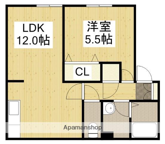 グランディール(1LDK/1階)の間取り写真
